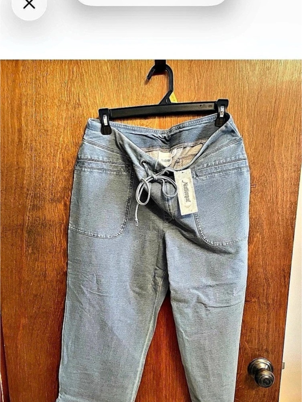 B.C. Clothing Cropped Straight Leg Capris Blue Size 18P NWT
